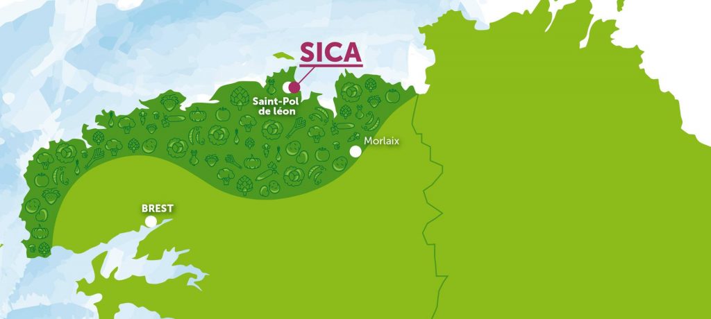 Carte du terroir de la Sica en Bretagne